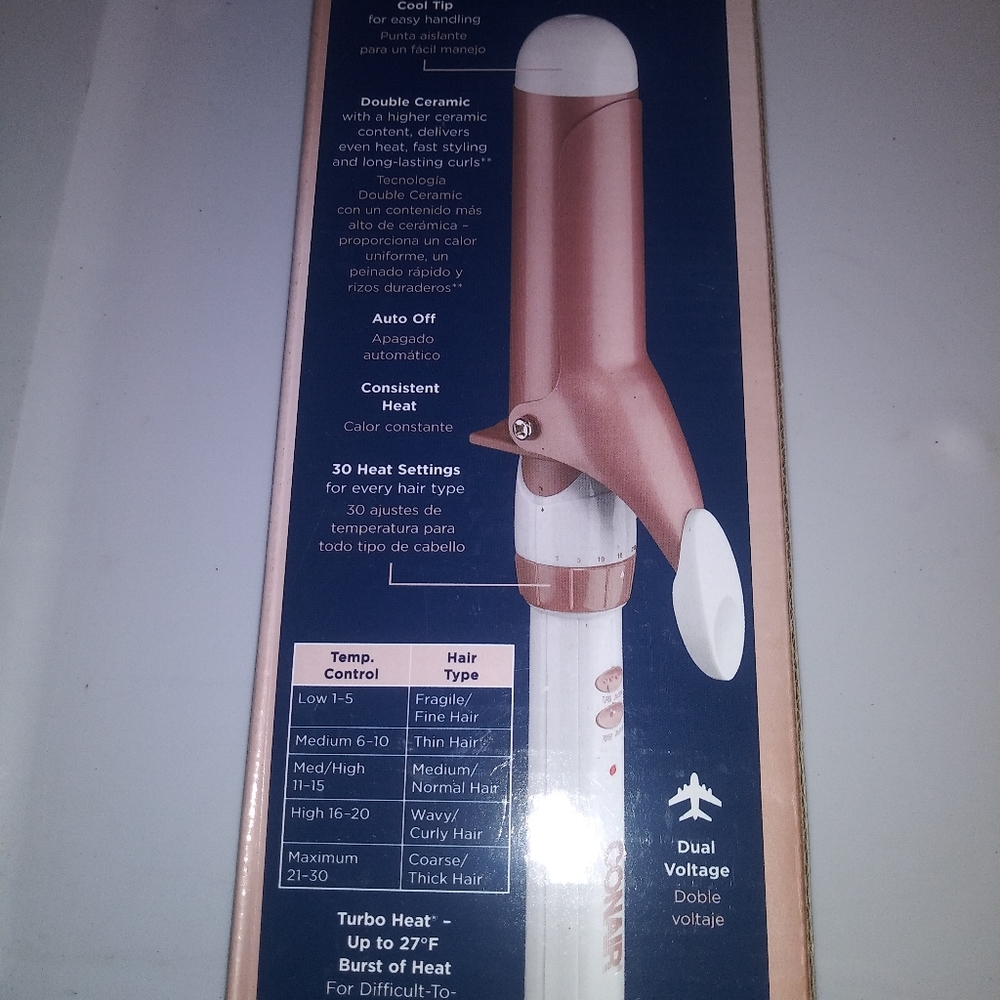 Conair Double Ceramic Curler NIB 1.5
